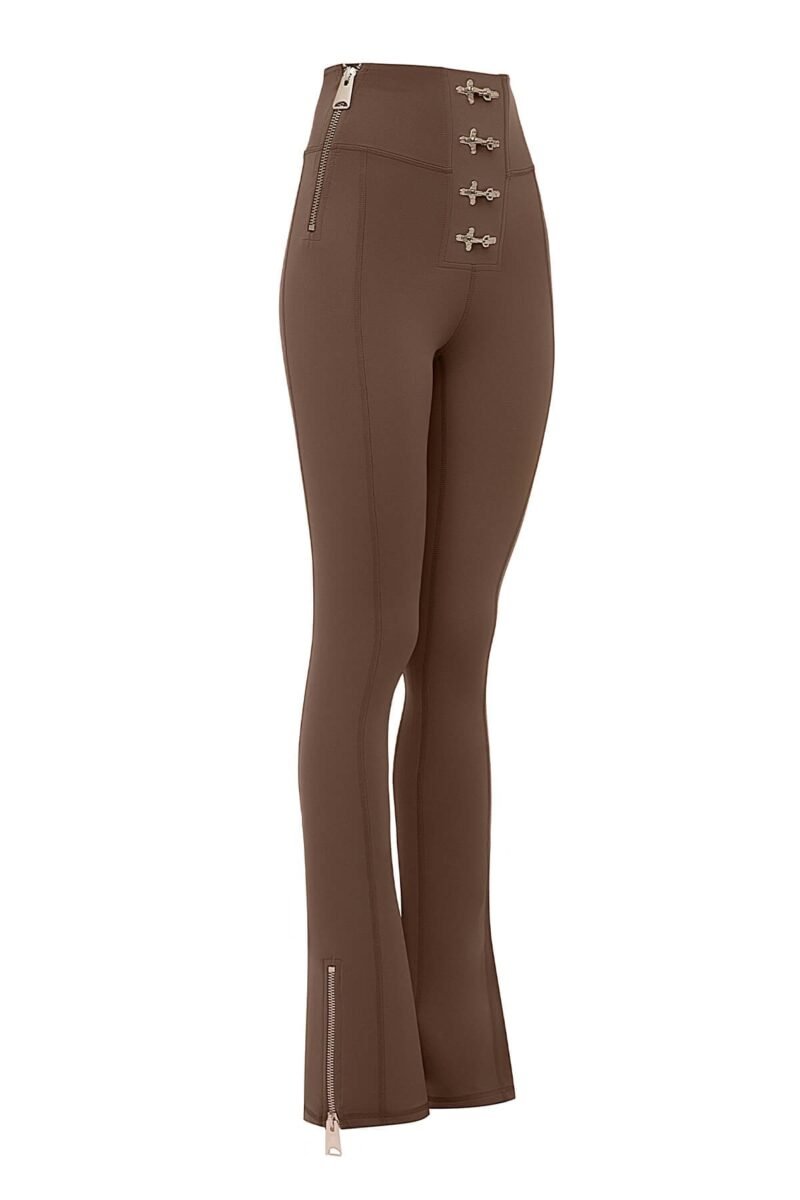 Gaia Flare Leggings Brown - Görsel 4