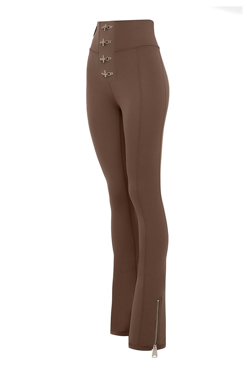 Gaia Flare Leggings Brown - Görsel 2