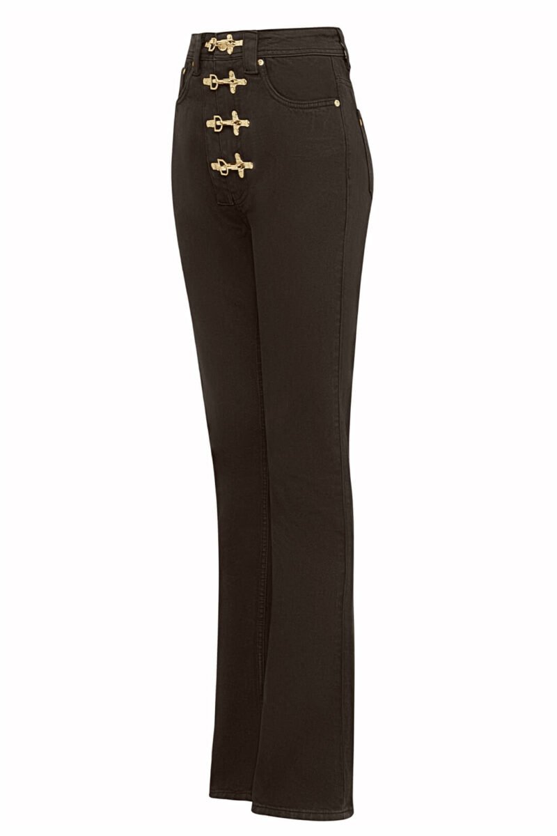 Gaia Flare Jeans Brown - Görsel 3