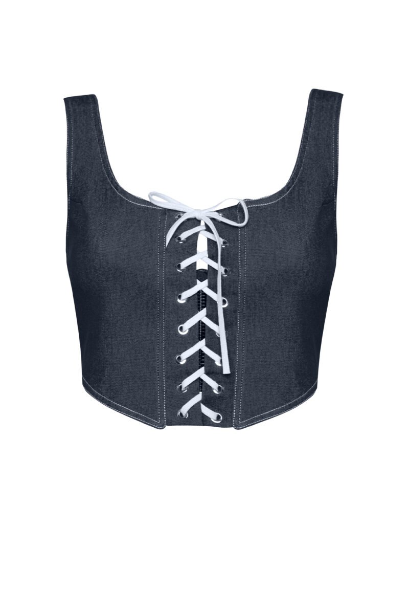 Santa Top Blue