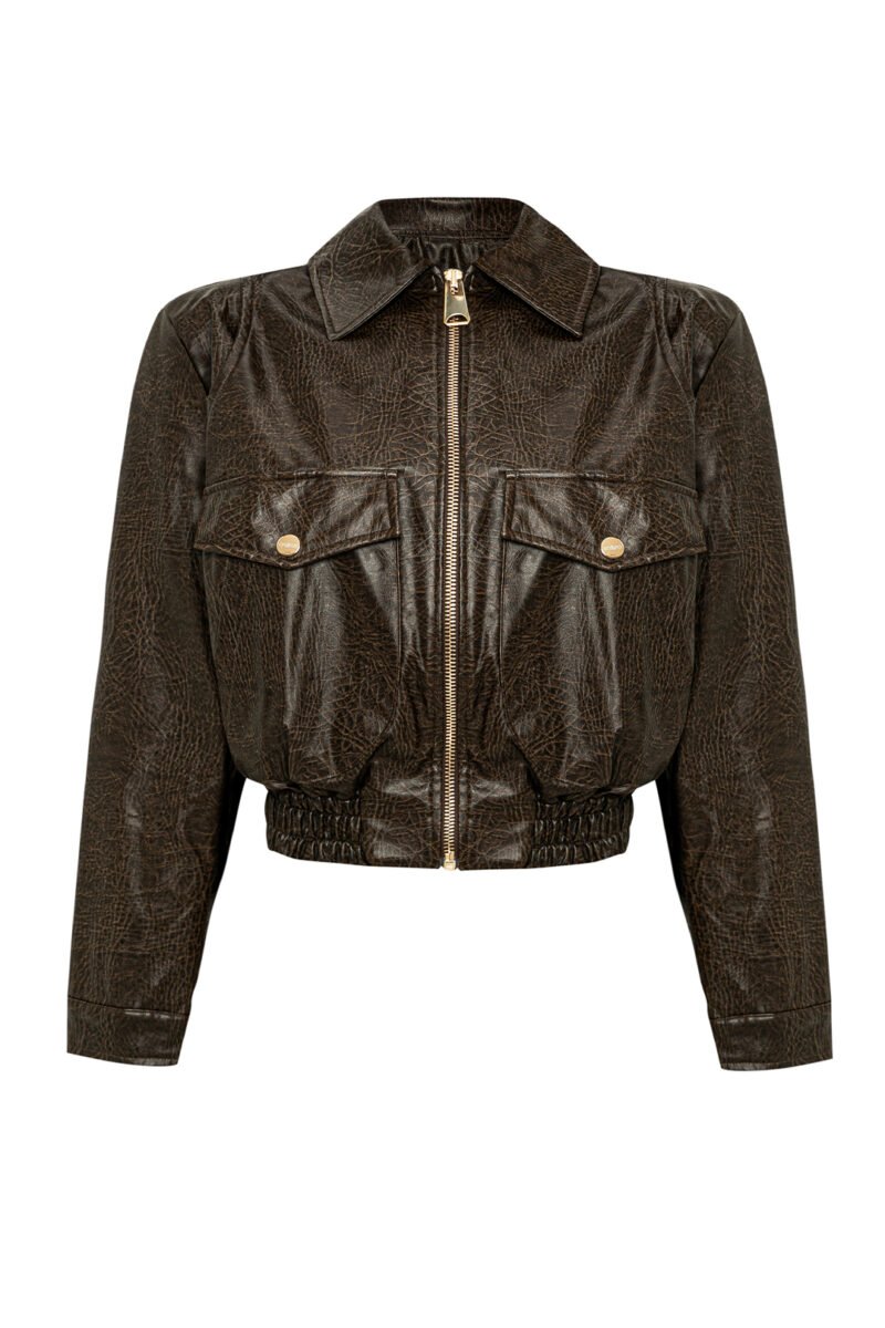 Meghan Leather Jacket Brown