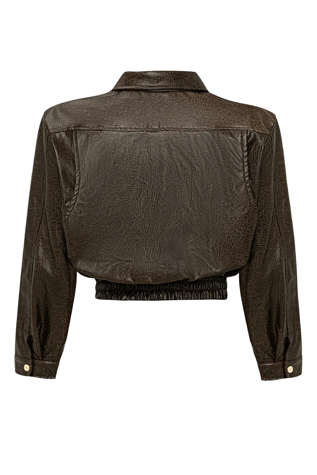 Meghan Leather Jacket Brown - Görsel 3