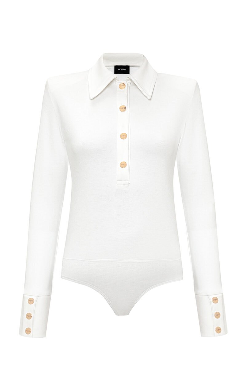 Tara Denim Top - White