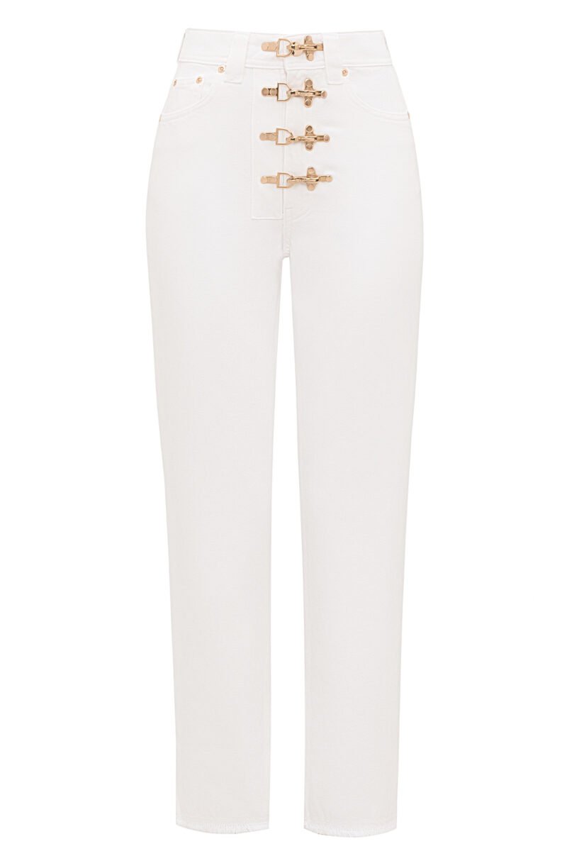 Gaia Jeans White - Gold