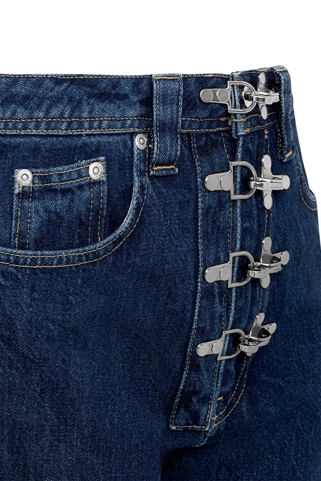 Gaia Flare Jeans Blue - Silver - Görsel 4