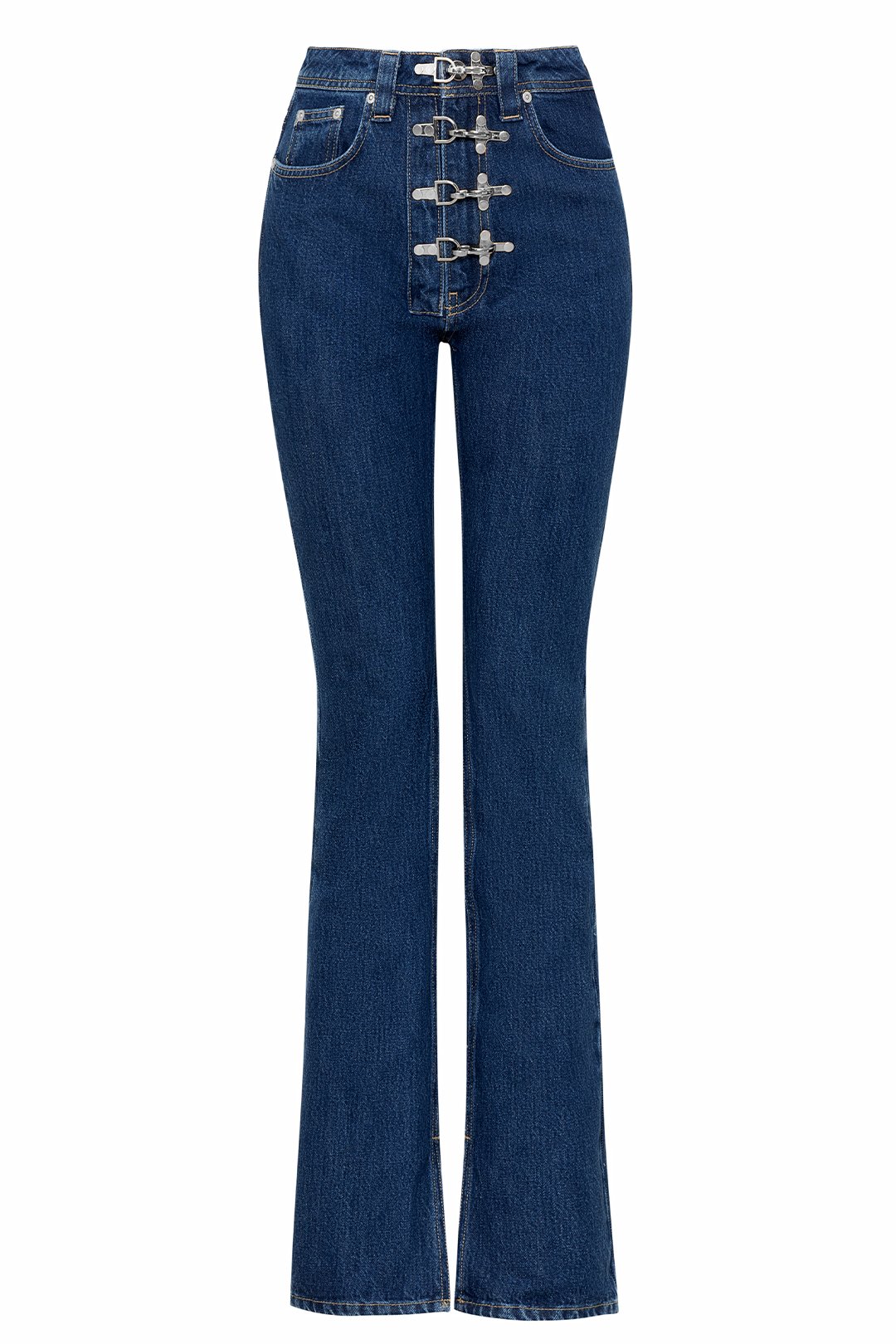 Gaia Flare Jeans Blue - Silver