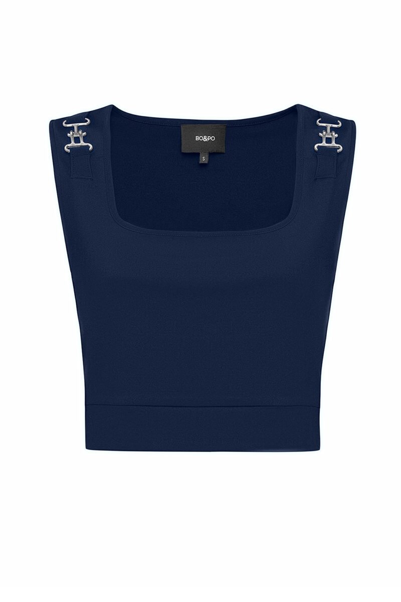 Lexi Top Navy Blue Silver