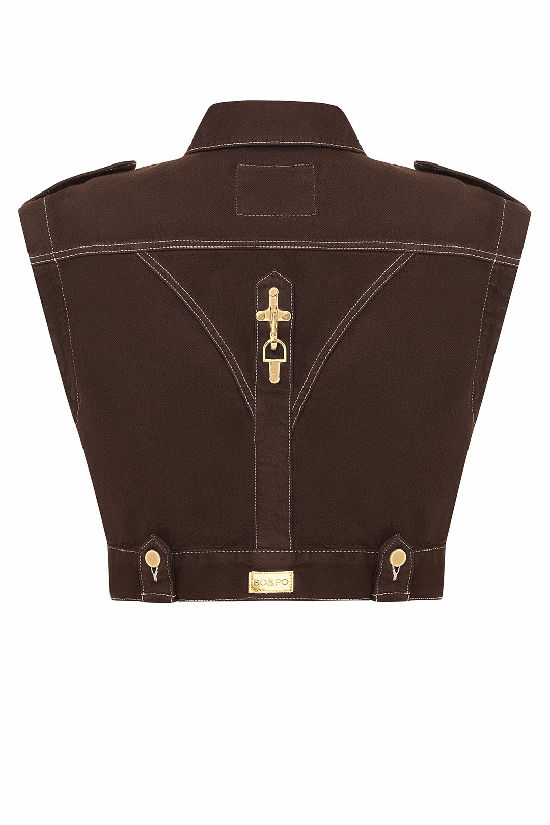 Gaia Vest Brown Gold - Görsel 4